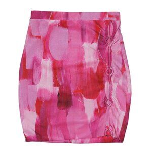 FARAI London x REVOLVE Eko  Bubblegum Pink Side Cut Outs Mini Skirt Sz S